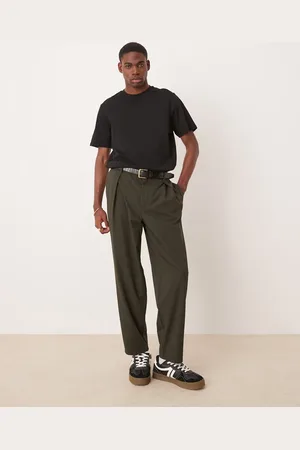 ASOS Oversized tapered trouser with deep pleat in
