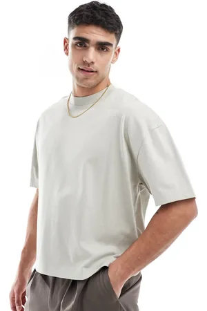 ASOS Heavyweight oversized boxy t-shirt 240gsm in light grey