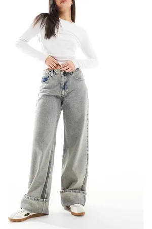 ASOS Turn up jean in dirty bleach
