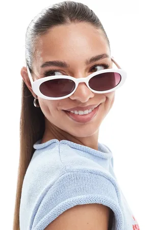 Cotton On Cotton On ophelia oval sunglasses in ecru