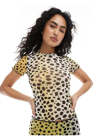JJXX Mesh t-shirt co ord in dalmation print
