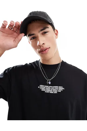 ASOS Oversized t-shirt with celestial graphic in black
