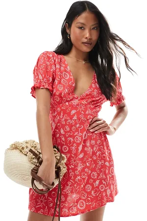 Miss Selfridge Mini tea dress in spun in hero print