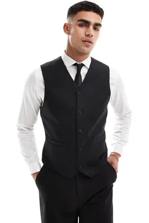 ASOS Slim linen mix suit waistcoat in