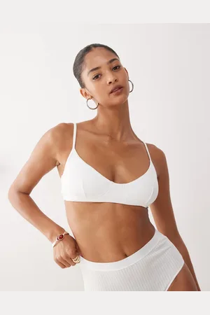 Weekday Ribbed scoop bra in