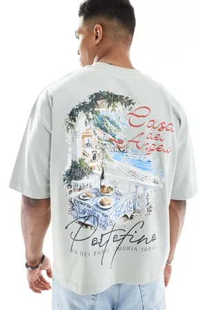 ASOS Boxy oversized t-shirt with scenic graphic in