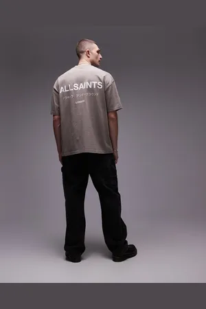 AllSaints Underground oversized t-shirt in dusty light