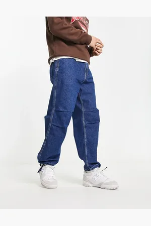Bershka Parachute fit jeans in dark