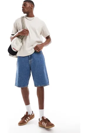 JACK & JONES Alex baggy denim shorts in mid