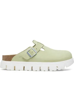 Papillio Boston Chunky Suede Leather Faded Lime