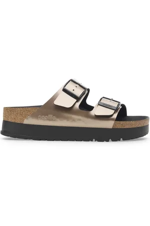 Papillio Arizona PAP Flex Platform Birko-Flor Patent Electric Metallic Taupe