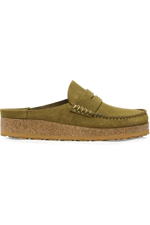 Birkenstock Naples Suede Leather Pine Green