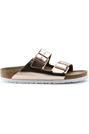 Birkenstock Arizona Soft Footbed Natural Leather Metallic Copper
