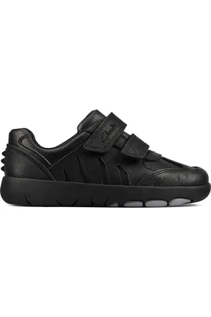 Clarks Rex Stride Toddler Black Leather, Black Leather