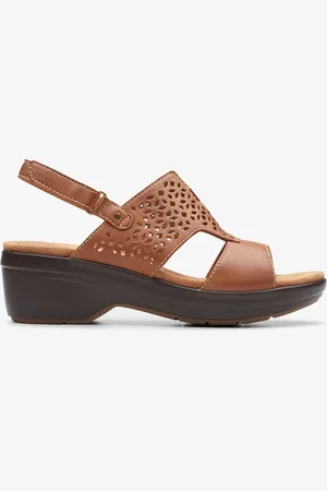 Clarks Tuleah Sun, Tan Leather
