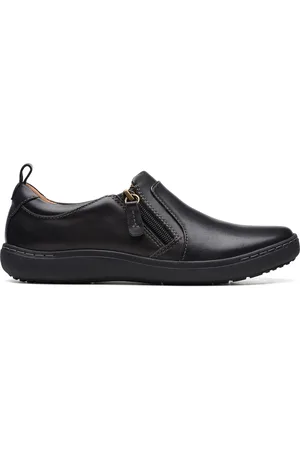 Clarks Nalle Lilac Black Leather, Black Leather