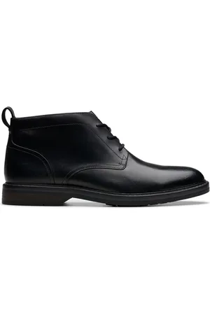 Clarks Aldwin Chukka Black Leather, Black Leather