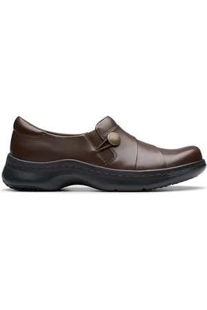 Clarks Womens Pro Lux, Dark Brown Leather