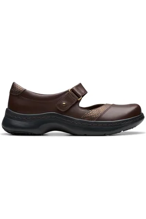 Clarks Womens Pro Pace, Dark Brown Leather