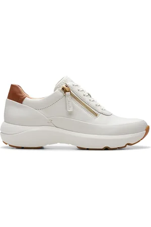 Clarks Womens Tivoli Zip, Off White Leather