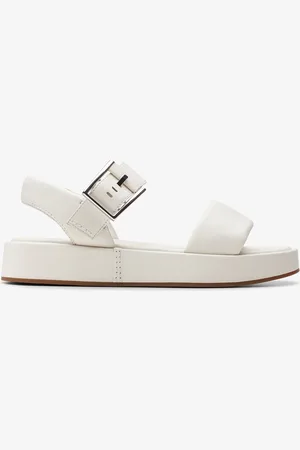 Clarks Alda Strap, Off White Leather