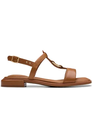 Clarks Womens Ariany Sling, Tan Leather