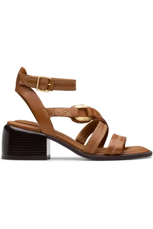 Clarks Womens Morwyn Strap, Tan Leather