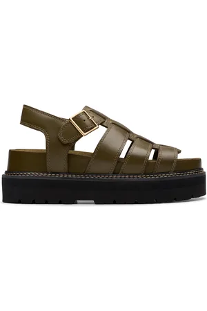 Clarks Womens Orianna Twist, Dark Olive Leather