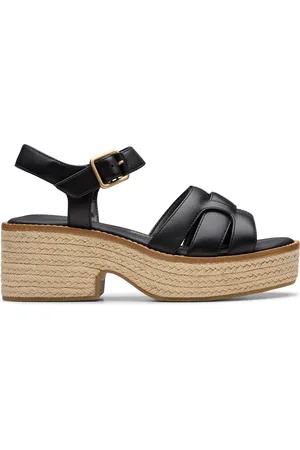 Clarks Womens Coledale Strap Black Leather, Black Leather