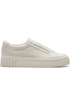 Clarks Womens Mayhill Bay, Off White Leather