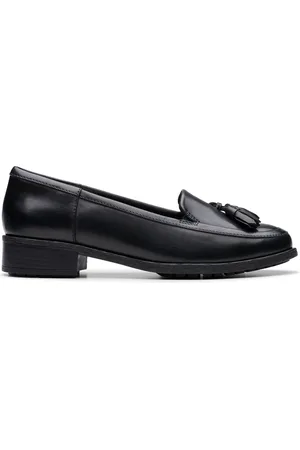 Clarks Womens Havisham Edge Black Leather, Black Leather