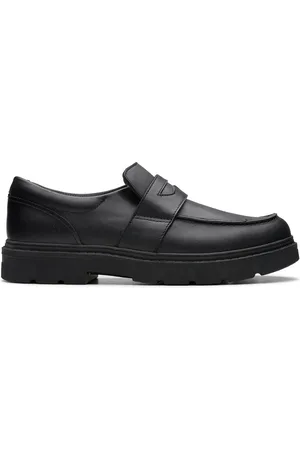 Clarks Lorcam Craft Youth Black Leather, Black Leather