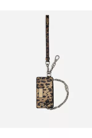 Dolce & Gabbana Men Wallets - Collection - Dauphine calfskin card holder with leopard print male OneSize