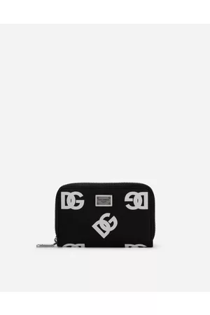 Dolce & Gabbana Men Wallets - Wallets and Small Leather Goods - Small calfskin zip-around wallet with all-over DG print male OneSize