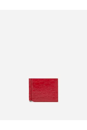Dolce & Gabbana Men Wallets - Crocodile Skin Bifold Wallet With Money Clip - Man Wallets And Small Leather Goods Onesize