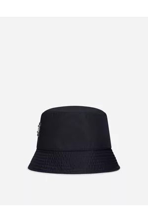 Dolce & Gabbana Men Hats - Nylon Bucket Hat With Branded Plate - Man Hats And Gloves 57