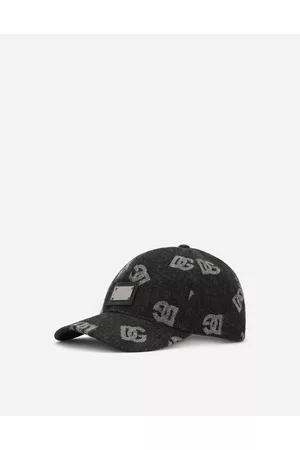 Dolce & Gabbana Men Hats - Jacquard Baseball Cap With Dg Monogram - Man Hats And Gloves 57