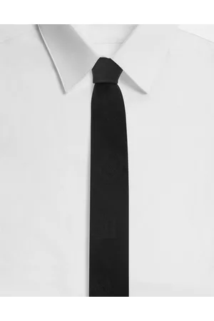 Dolce & Gabbana Men Pocket Squares - 6-cm Silk Jacquard Blade Tie With Dg Logo - Man Ties And Pocket Squares Onesize