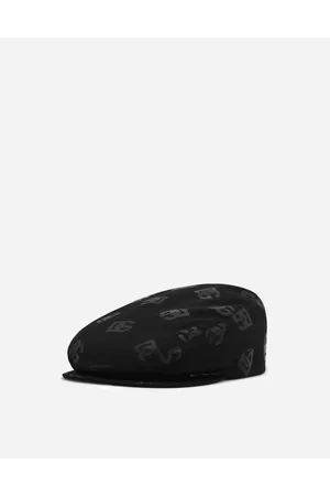 Dolce & Gabbana Cotton Interlock Flat Cap With Dg Monogram Print - Man Hats And Gloves 57