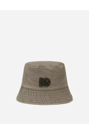 Dolce & Gabbana Men Hats - Bucket Hat With Dg Logo Patch - Man Accessories S