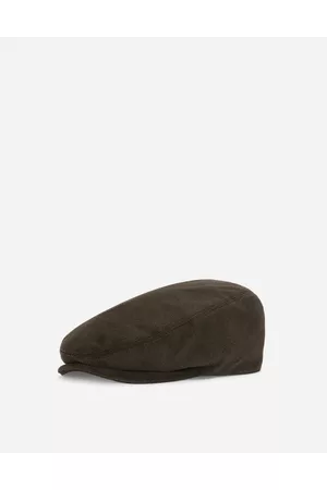 Dolce & Gabbana Men Hats - Cotton Terrycloth Flat Cap With Logo Tag - Man Hats And Gloves 57