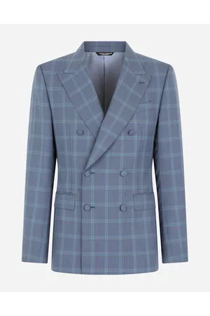 Dolce & Gabbana Men Suits - Double-breasted Checked Wool Sicily-fit Suit - Man Suits And Blazers 46