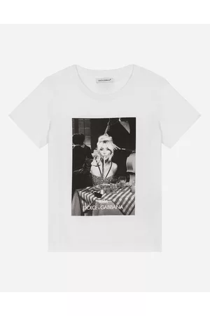 Dolce & Gabbana Women Short Sleeve - Jersey T-shirt With Kim Print - Woman T-shirts And Sweatshirts 2 Years