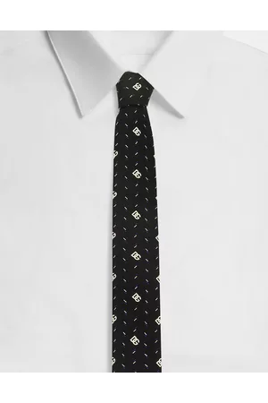 Dolce & Gabbana 6-cm Silk Blade Tie With Dg Logo Print - Man Ties And Pocket Squares Onesize