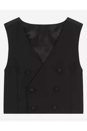Dolce & Gabbana Men Vests & Camis - Double-breasted Stretch Woolen Vest - Man Suits 3