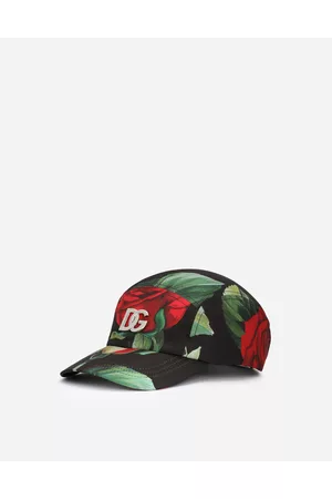 Dolce & Gabbana Women Hats - Nylon Baseball Cap With Red Rose Print - Woman Hats And Gloves 56