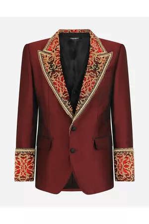 Dolce & Gabbana Men Suits - Sicilia-fit Tuxedo Suit With Synthetic Rhinestones - Man Suits And Blazers 48