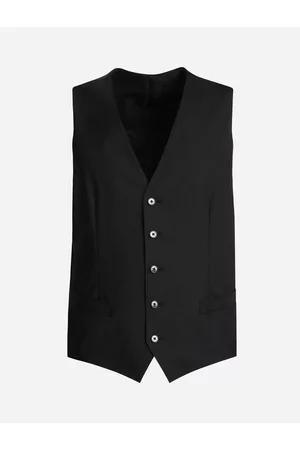 Dolce & Gabbana Men Blazers - Five Button Vest In Wool - Man Suits And Blazers 54