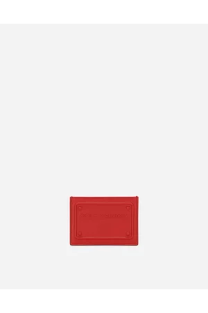 Dolce & Gabbana Men Wallets - Calfskin Card Holder With Raised Logo - Man Wallets And Small Leather Goods Onesize