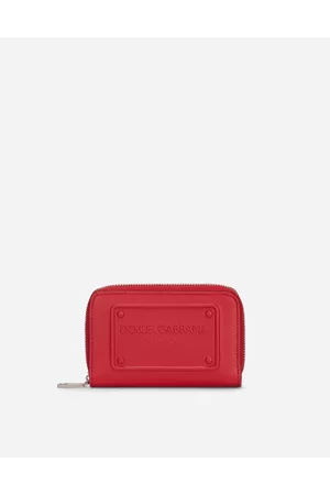 Dolce & Gabbana Men Wallets - Small Zip-around Wallet In Calfskin With Raised Logo - Man Wallets And Small Leather Goods Onesize
